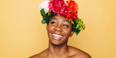 A woman with a flower crown