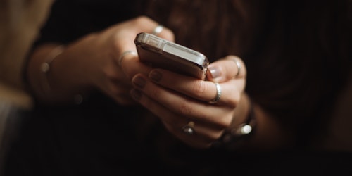 Person using smartphone