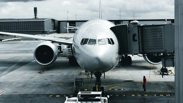 Boeing plane boarding