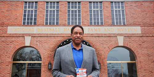 cracker jacks outside of the baseball hall of fame