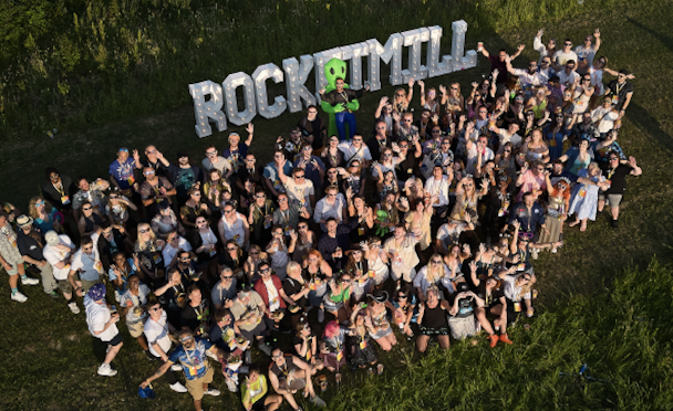 The team at Rocketmill enjoying their summer party